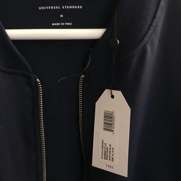 NAVY Brooke Bomber Sweatshirt - Picture 8 of 13